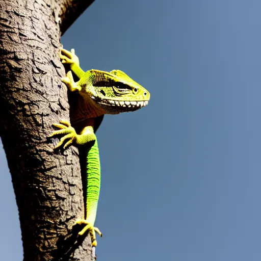 Image similar to tree climbing a lizard