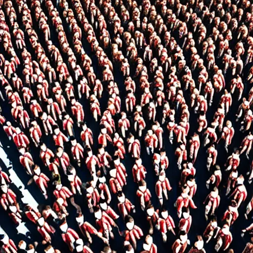 Prompt: hyperrealistic photography of highly detailed where's wally? by caravaggio and martin handford wiew from above