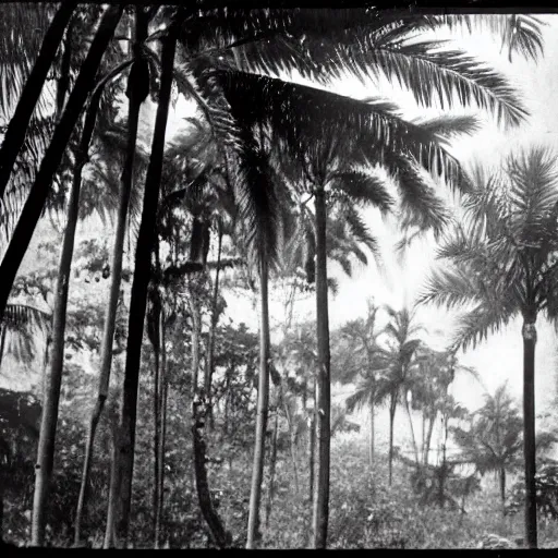 Image similar to a rizom lost film footage of a ( ( ( ( ( ( ( ( sphere ) ) ) ) ) ) ) ) in the middle of the tropical jungle / tripicalism / film still / cinematic / enhanced / 1 9 2 0 s / black and white / grain