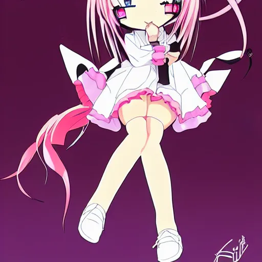 Image similar to anime, high quallity girl neko loli