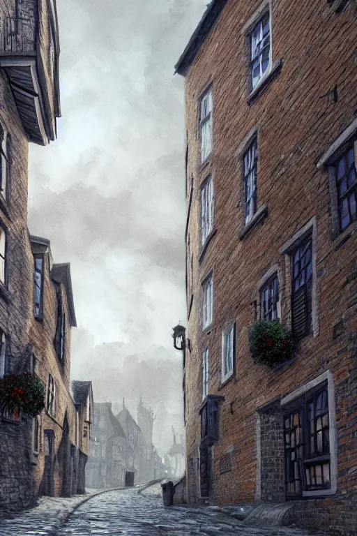 Prompt: a beautiful urban sketch of the shambles and little shambles york, 8 k, frostbite 3 engine, cryengine, dof, trending on artstation, digital art, crepuscular ray, art by ian fennelly