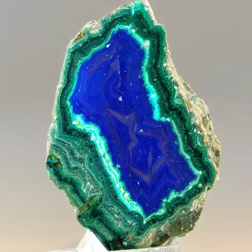 Prompt: azurite malachite quartz crystals