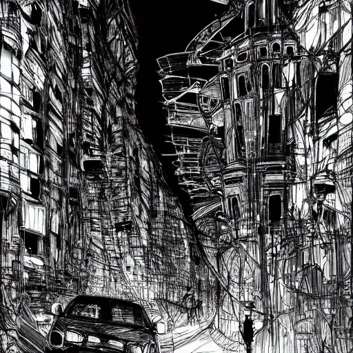 Image similar to moscow streets by tsutomu nihei