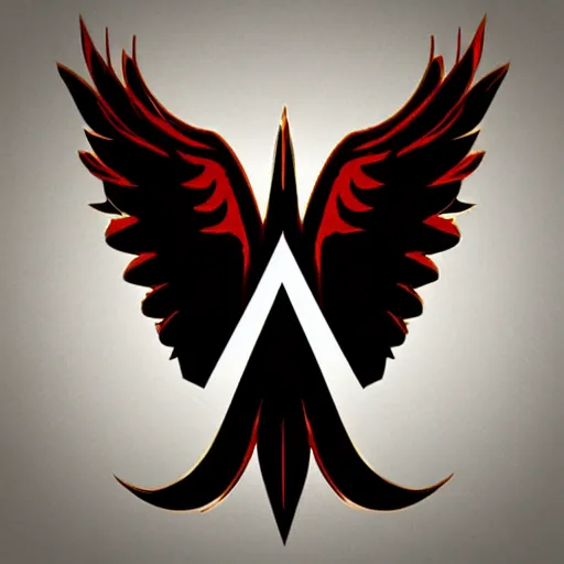 Prompt: v logo with phoenix wings