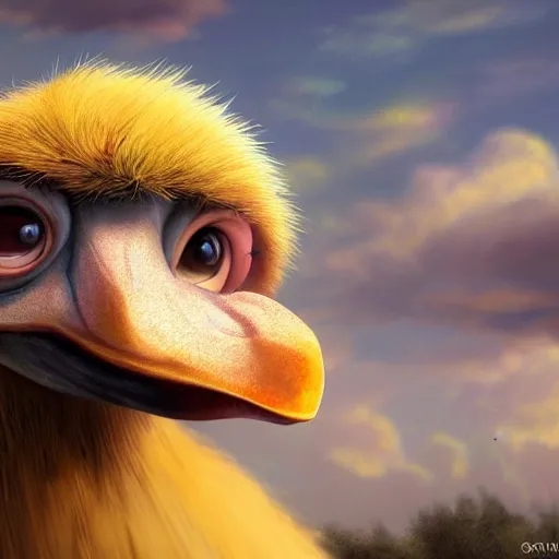 Image similar to dodo clouds, 4k, post-processing, very very detailed, artstation, cute