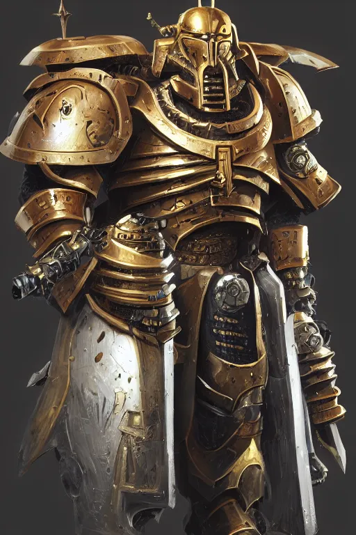 Image similar to armor portrait heros warhammer 4 0 k horus heresy fanart - the primarchs emperor by johannes helgeson animated with vfx concept artist & illustrator global illumination ray tracing hdr fanart arstation zbrush central hardmesh 8 k octane renderer comics stylized