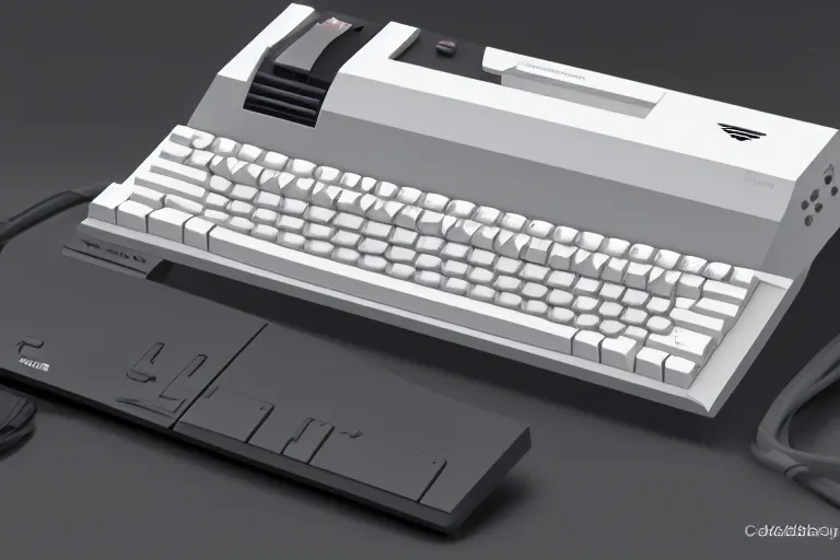 Image similar to the commodore 6 4 if it was built in 2 0 2 4, cyberdeck, 4 k, hd, concept art