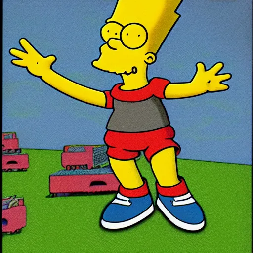 Image similar to bart simpson on lsd 4 k quality super realistic