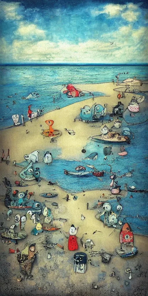 Image similar to a summer beach scene by alexander jansson