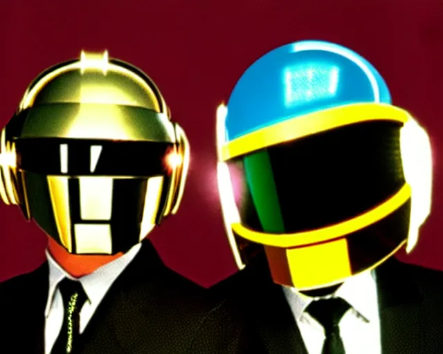 Image similar to Abbott and Costello meet Daft Punk