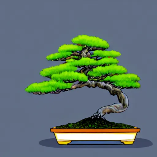 Image similar to bonsai acacia! tree but minimalistic concept art by frank stella gilleard james whalen tom, colorful, soft light, trending on artstation, minimalism