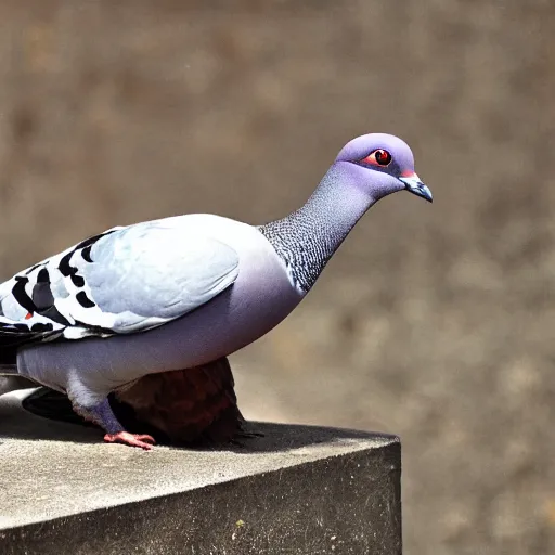 Prompt: pigeon with the body of a toaster