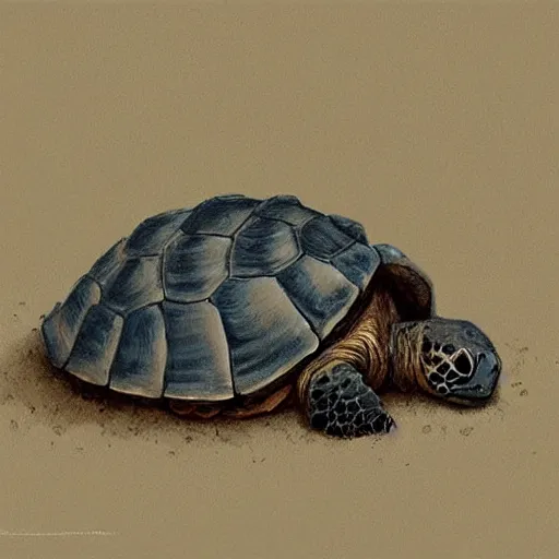 Image similar to soulful long shot of a very cute furry turtle baby sleepin in a sea shell, by esao andrews, by james jean, very humorous illustration, big depth of field, perspective perception, volumetric light, warm cosy colors, night scenery, low light, unreal engine 5, 8 k, conceptart, hyperdetailed, hyperrealistic, trending on artstation