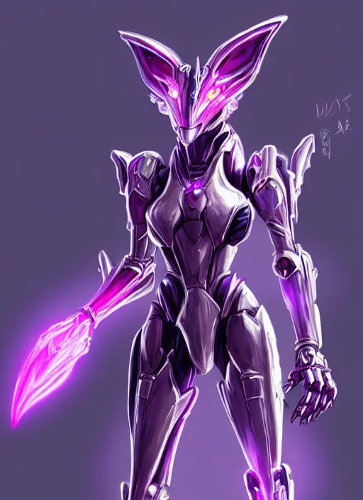 Image similar to cinematic goddess close shot, cosmic sized beautiful stunning elegant hot giant robot mecha female dragon, sharp cyborg dragon head, sharp metal ears, led glowing purple eyes, smooth fuschia skin, smooth silver armor, floating in space, epic proportions, epic scale, macro furry, furry art, dragon art, giantess art, warframe fanart, furaffinity, octane