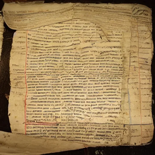 Image similar to an old, worn parchment depicting detailed instructions of how to use an iphone