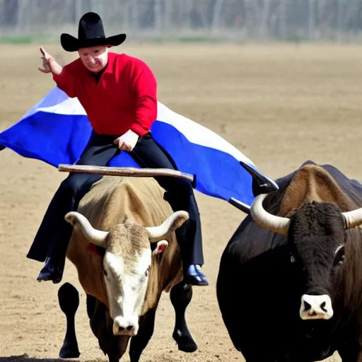 Image similar to vladimir putin riding a bull