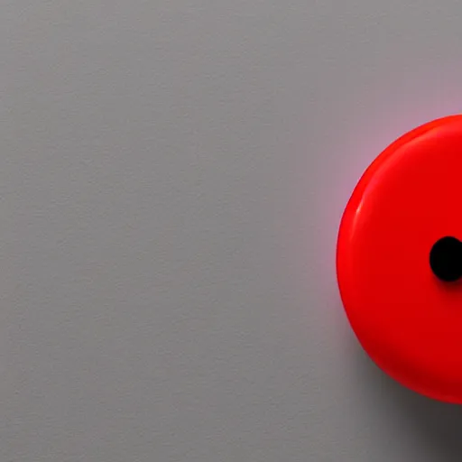 Image similar to Very tiny red alarm clock that looks like the iOS emoji and has the same colors, 3D clay render, 4k UHD, white background, isometric top down left view, diffuse lighting, zoomed out very far