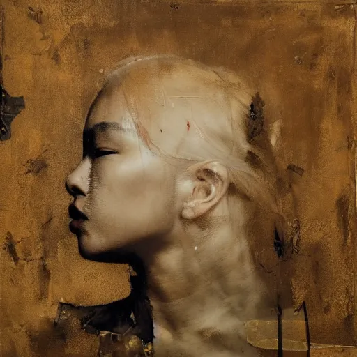 Prompt: Lee Jin-Eun by Nicola Samori, rule of thirds, seductive look, beautiful