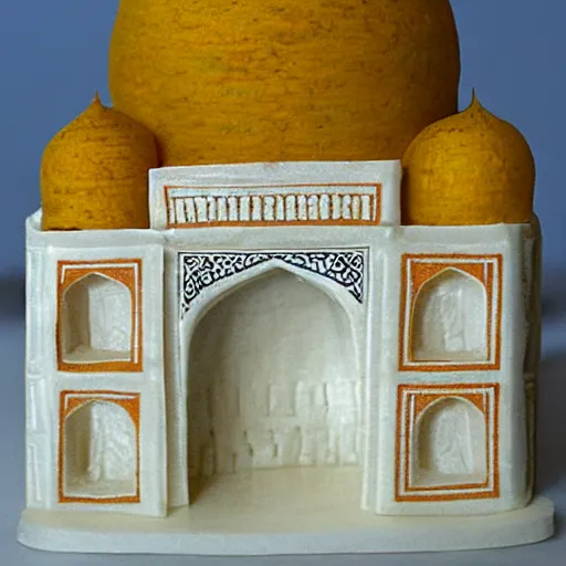 Image similar to cheese a reconstruction of the cheese taj mahal made ot of cheese, cheese