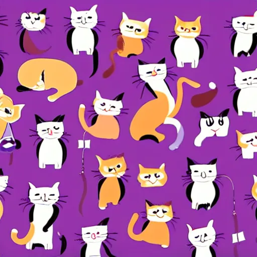 Image similar to cats party in animation style