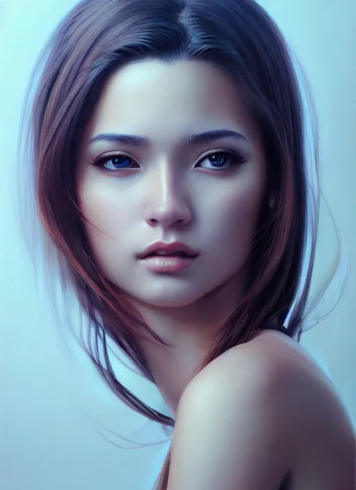 Image similar to photo of a gorgeous young woman in the style of stefan kostic, realistic, sharp focus, 8 k high definition, insanely detailed, intricate, elegant, art by stanley lau and artgerm