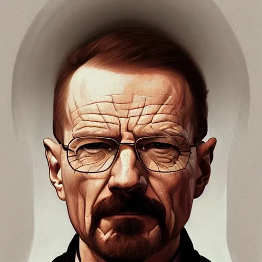 Prompt: portrait of walter white, intricate, elegant, highly detailed, digital painting, artstation, concept art, smooth, sharp focus, illustration, art by artgerm and greg rutkowski and alphonse mucha and william - adolphe bouguereau