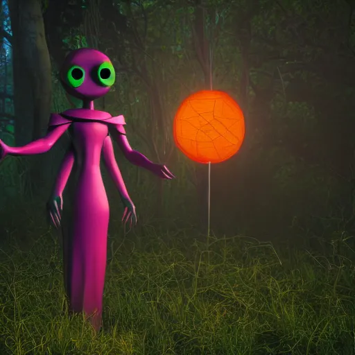 Image similar to spooky flatwoods monster, 3 d render, octane, ray tracing, ultra high resolution, ultra detailed, photorealistic, 8 k