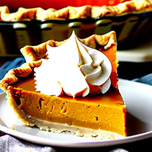 Image similar to pumpkin pie slice on a plate