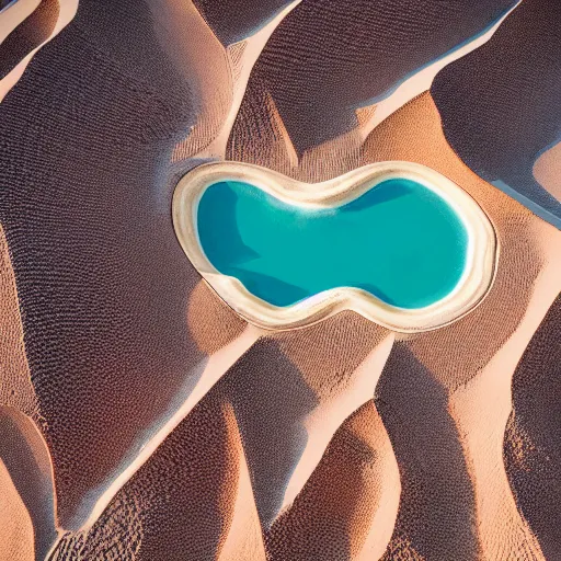 Prompt: landscape photo of a desert in the shape of a cornea