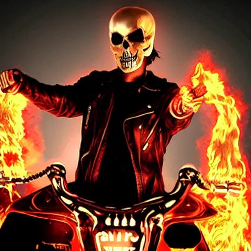 Prompt: Norman reedus as the ghost rider