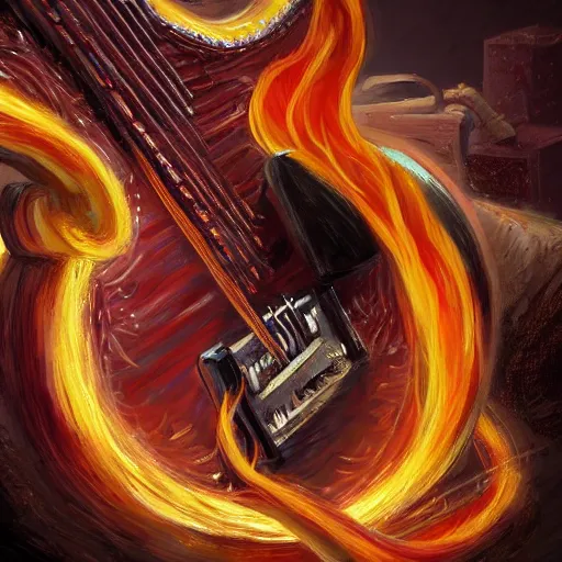 Image similar to eyes, fire, guitar, extremely Highly detailed, Occult, funny, humorous, humor, hilarious, funny, entertaining, magical, trending on artstationHQ, closeup, D&D, intricate, elegant, highly detailed, digital painting, artstation, concept art, matte, sharp focus, illustration, surrealism