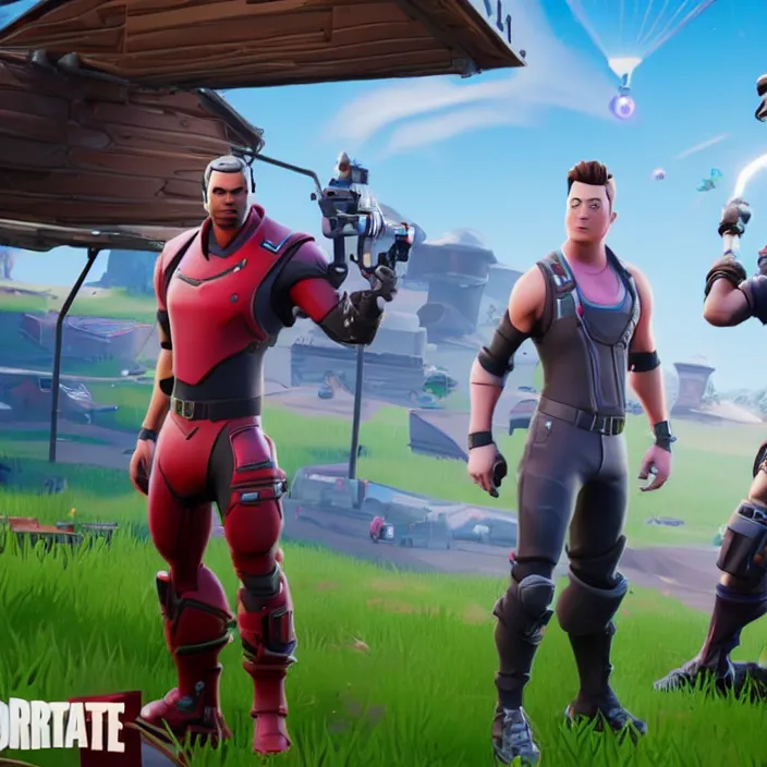 Image similar to cgi cinematic, elon musk in the video game fortnite, elon musk as a fortnite character, 3 d rendering, unreal engine, very detailed