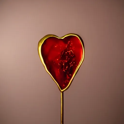 Giant Acrylic Heart Sculpture, Crimson