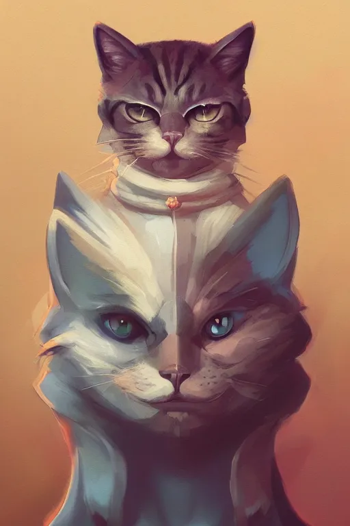 Image similar to Cat portrait painting in the style of peter Mohrbacher, trending on artstation, artstationHD, artstationHQ, unreal engine, 4k, 8k