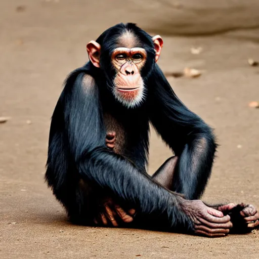 Image similar to chimpanzee wearing a helmet