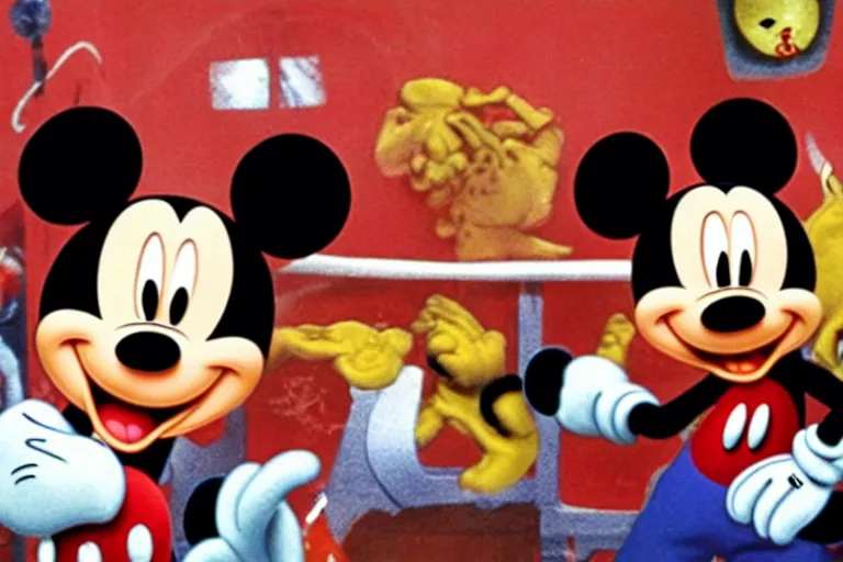 Image similar to mickey mouse horror movie