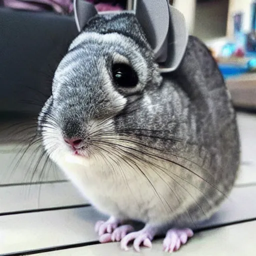 Image similar to “ very cute pixar chinchilla from a disabled veterans perspective ”