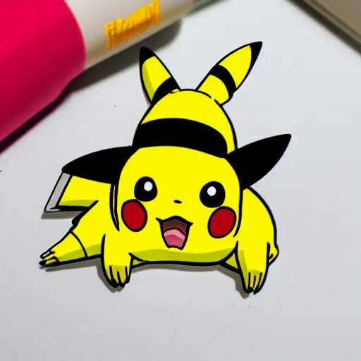 Image similar to an eraser shaped like Pikachu.