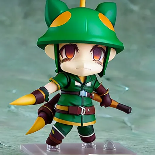 Image similar to teemo league of legends, an anime nendoroid of teemo, figurine, detailed product photo