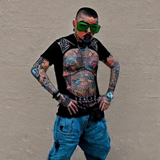 Image similar to cyberpunk cholo