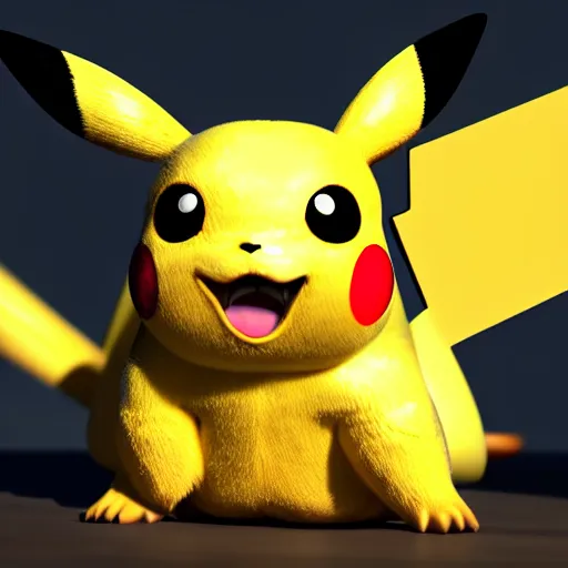 Prompt: photography of a realistic pikachu animal, ultra detailed, 8 k, cinematic lighting, natural background, trending on artstation, pokemon