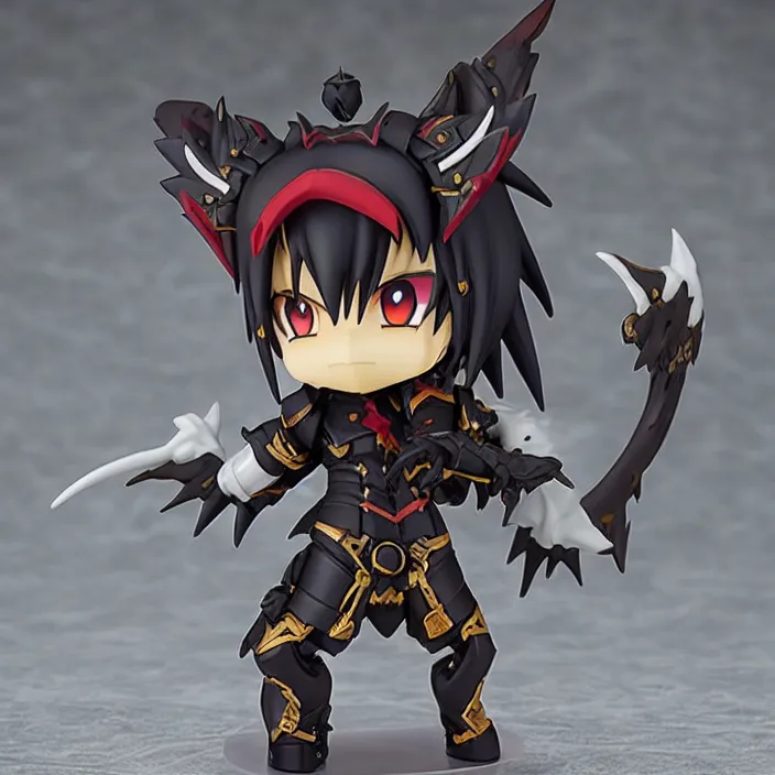 Prompt: deathwing, an anime nendoroid of deathwing, figurine, detailed product photo