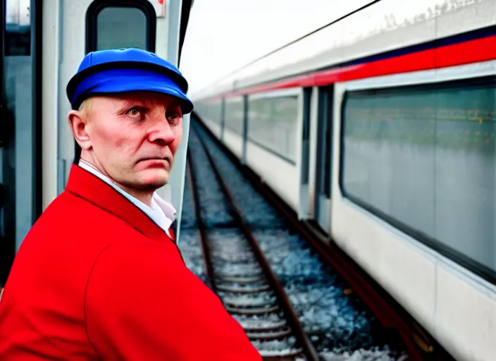 Image similar to train driver of the Russian Railways