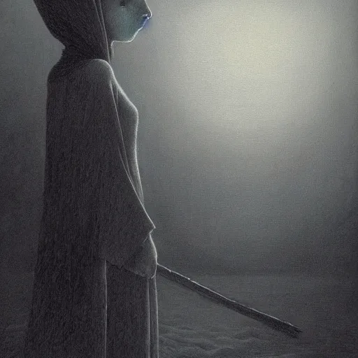 Prompt: little Witch Academia by zdzisław beksiński