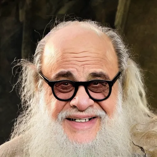 Prompt: danny devito starring as gandalf the white in the 2 0 2 4 lord of the rings movie, full body, hyper realistic, high quality, wide angle, always sunny in philadelphia