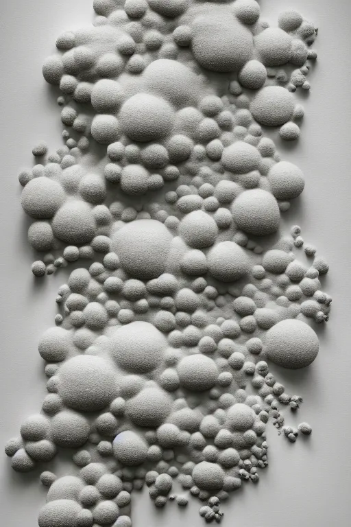 Prompt: ! dream gold abstract blob shapes and flowers by daniel arsham on a white background