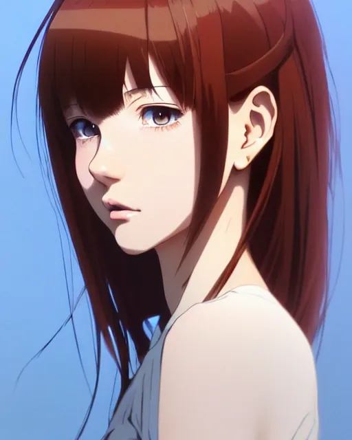 Image similar to portrait Anime as ennifer Morrison girl cute-fine-face, brown-red-hair pretty face, realistic shaded Perfect face, fine details. Anime. realistic shaded lighting by Ilya Kuvshinov katsuhiro otomo ghost-in-the-shell, magali villeneuve, artgerm, rutkowski, WLOP Jeremy Lipkin and Giuseppe Dangelico Pino and Michael Garmash and Rob Rey