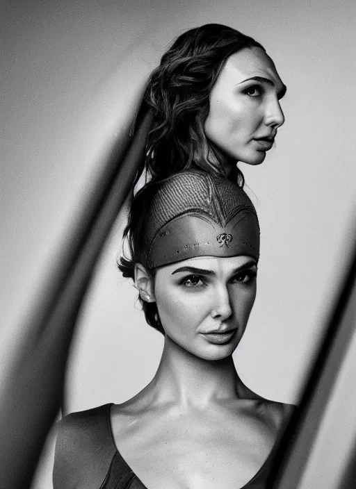 Image similar to portrait of bimbo gal gadot, natural light, detailed face, beautiful features, symmetrical, canon eos c 3 0 0, ƒ 1. 8, 3 5 mm, 8 k, trending on deviantart,