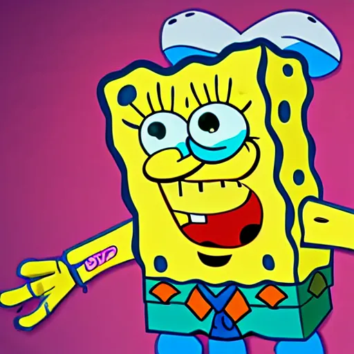 Prompt: spongebob, league of legends splash art