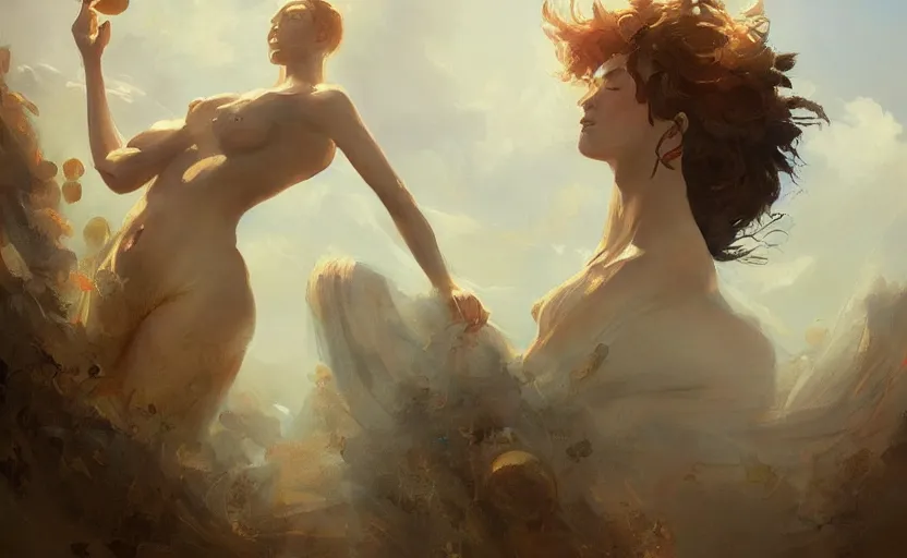 Image similar to a painting of the goddess venus trending on artstation in the style of greg rutkowski, sensuality, roman